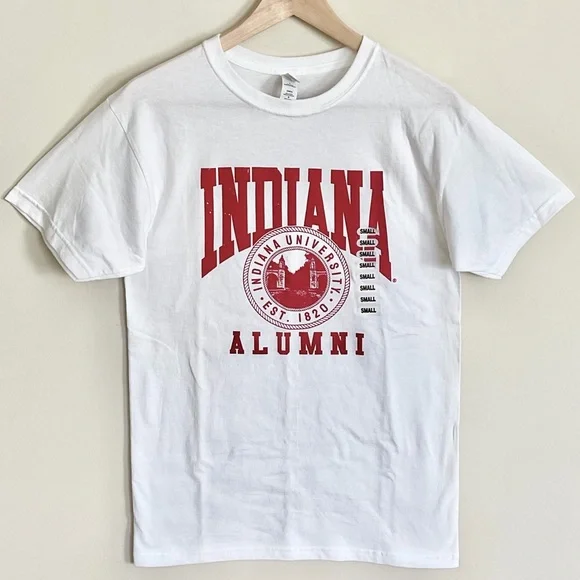 NEW IU Indiana University Alumni Graphic White T Shirt Adult size Small - Picture 3 of 8